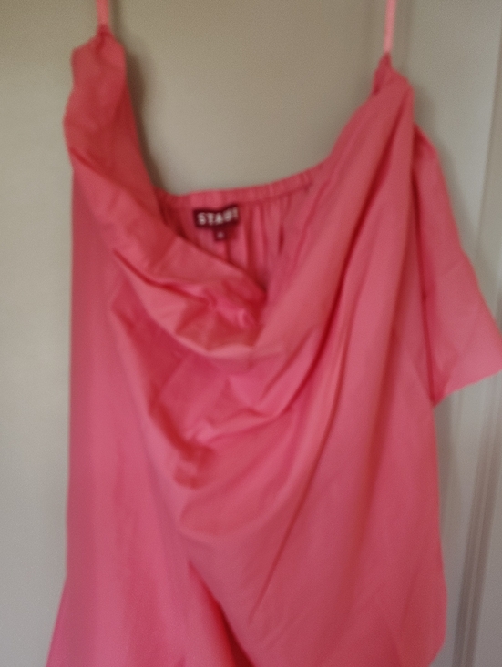 STAUD Tops - STAUD Coral-Pink Cowl Neck Satin Dress ABSOLUTELY BEAUTIFUL